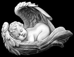 Ангелок спящий - картинки для гравировки